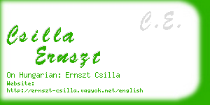 csilla ernszt business card